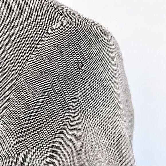 Nili Lotan Gray Classon Sharkskin Single Breasted Wool Jacket Blazer Sz 6 - Picture 11 of 13